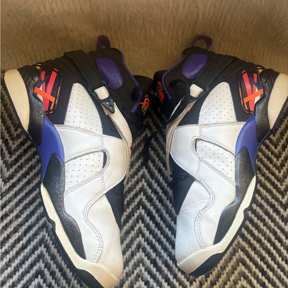 Nike Air Jordan 8 Retro Three-Peat 305368-142 White Black Concord Infrared 6.5Y - Picture 3 of 9